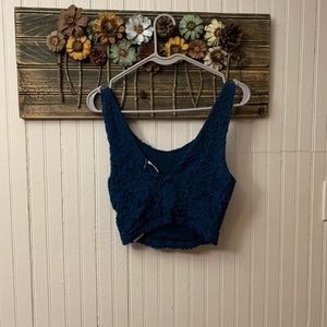 Blue Designed Tank Top